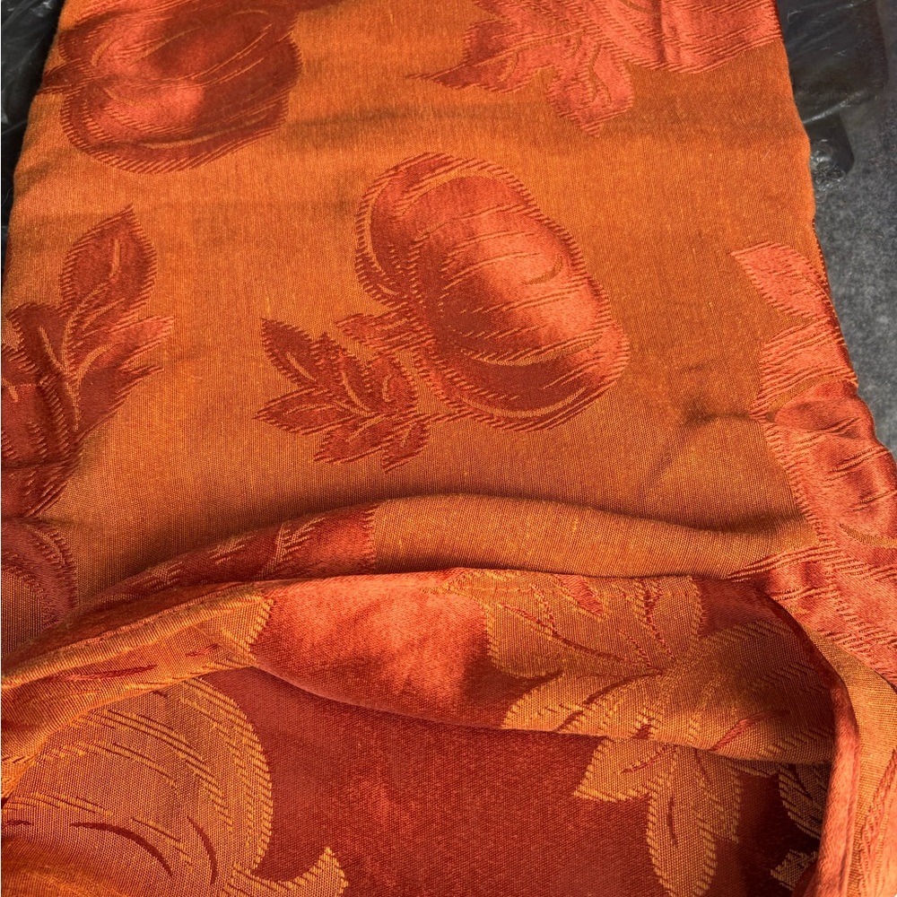 The Big One Orange Jacquard Tablecloth